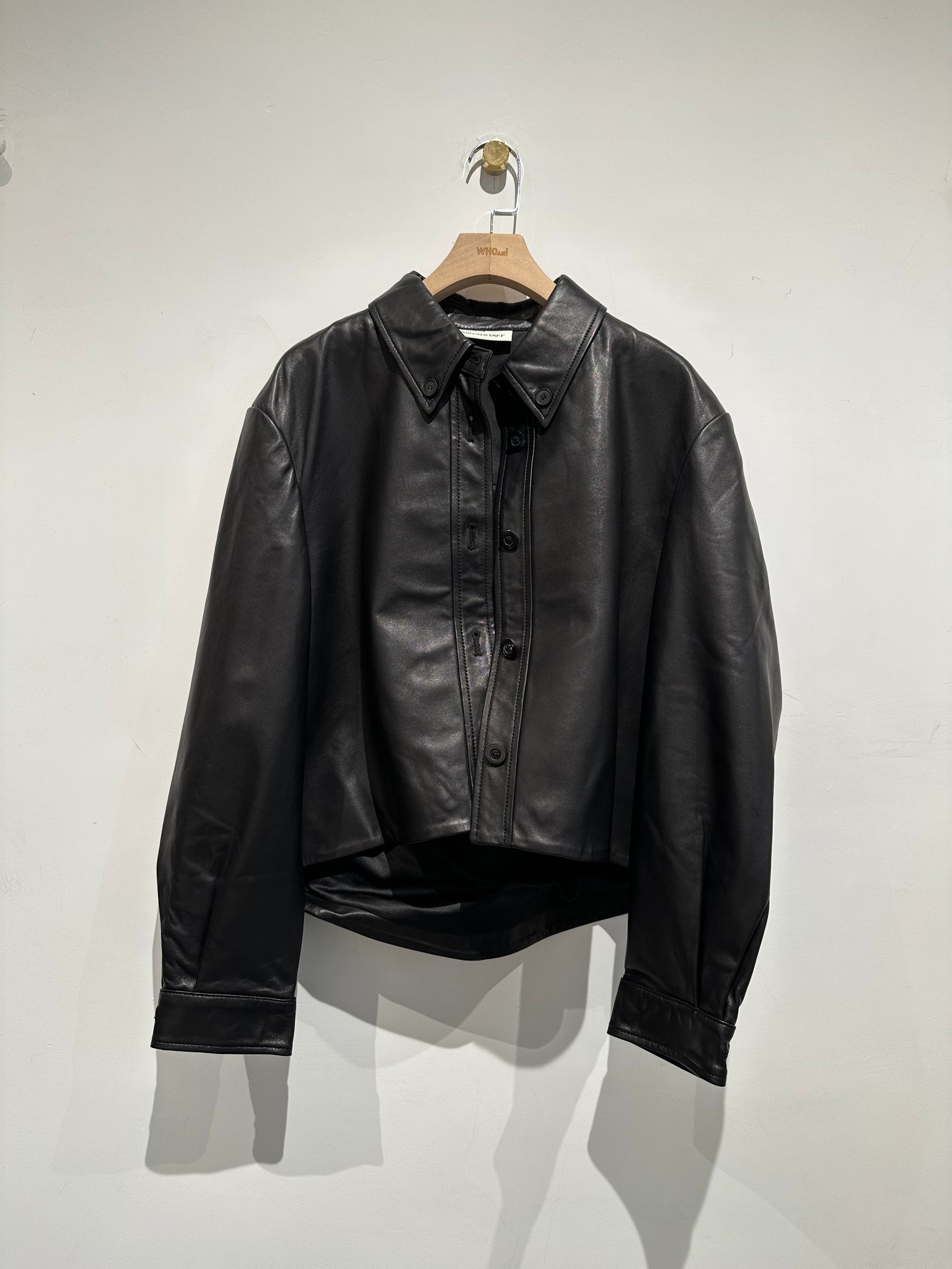 Little Black Two Ways Shirt Leather Jacket