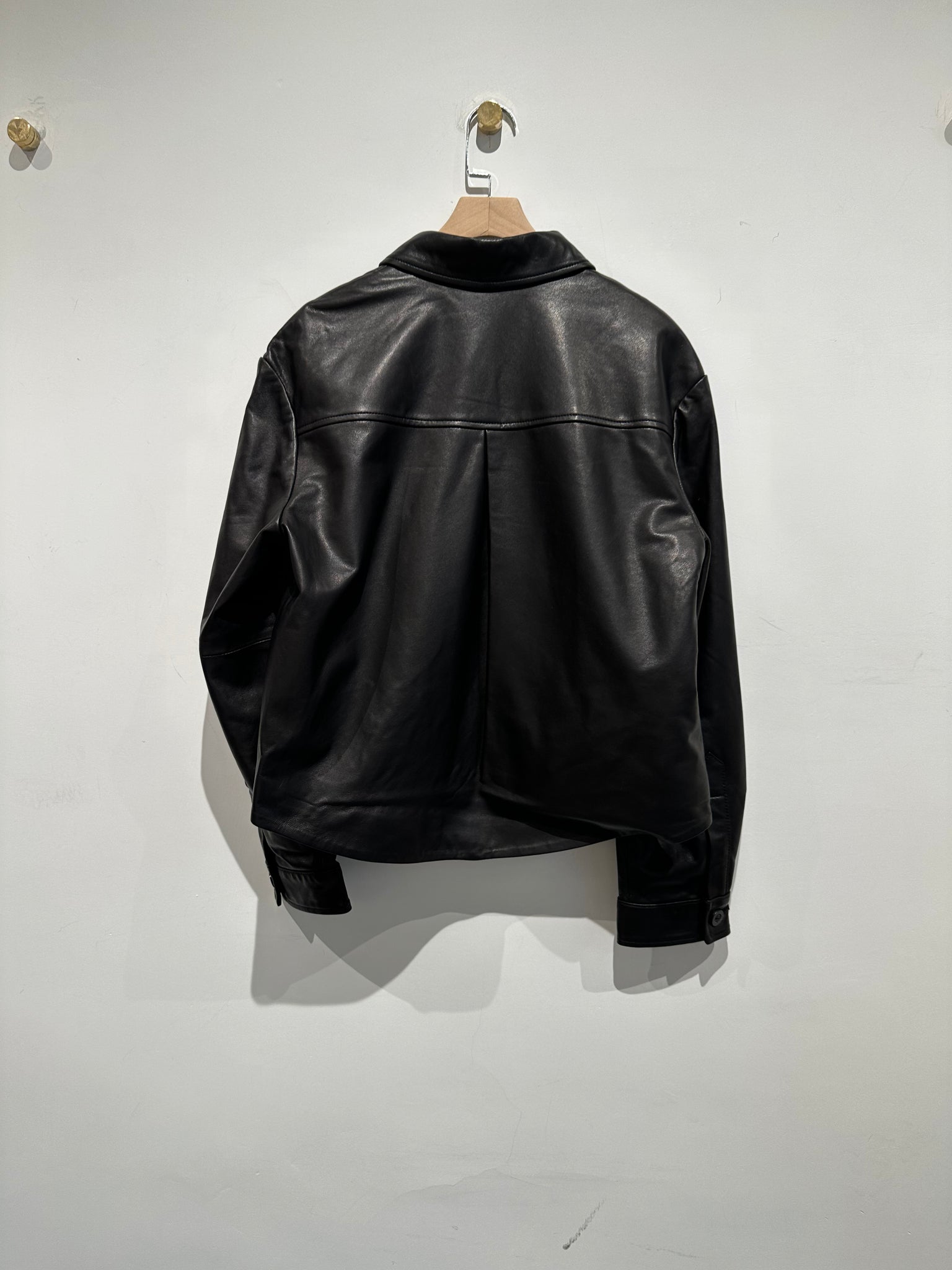 Little Black Two Ways Shirt Leather Jacket