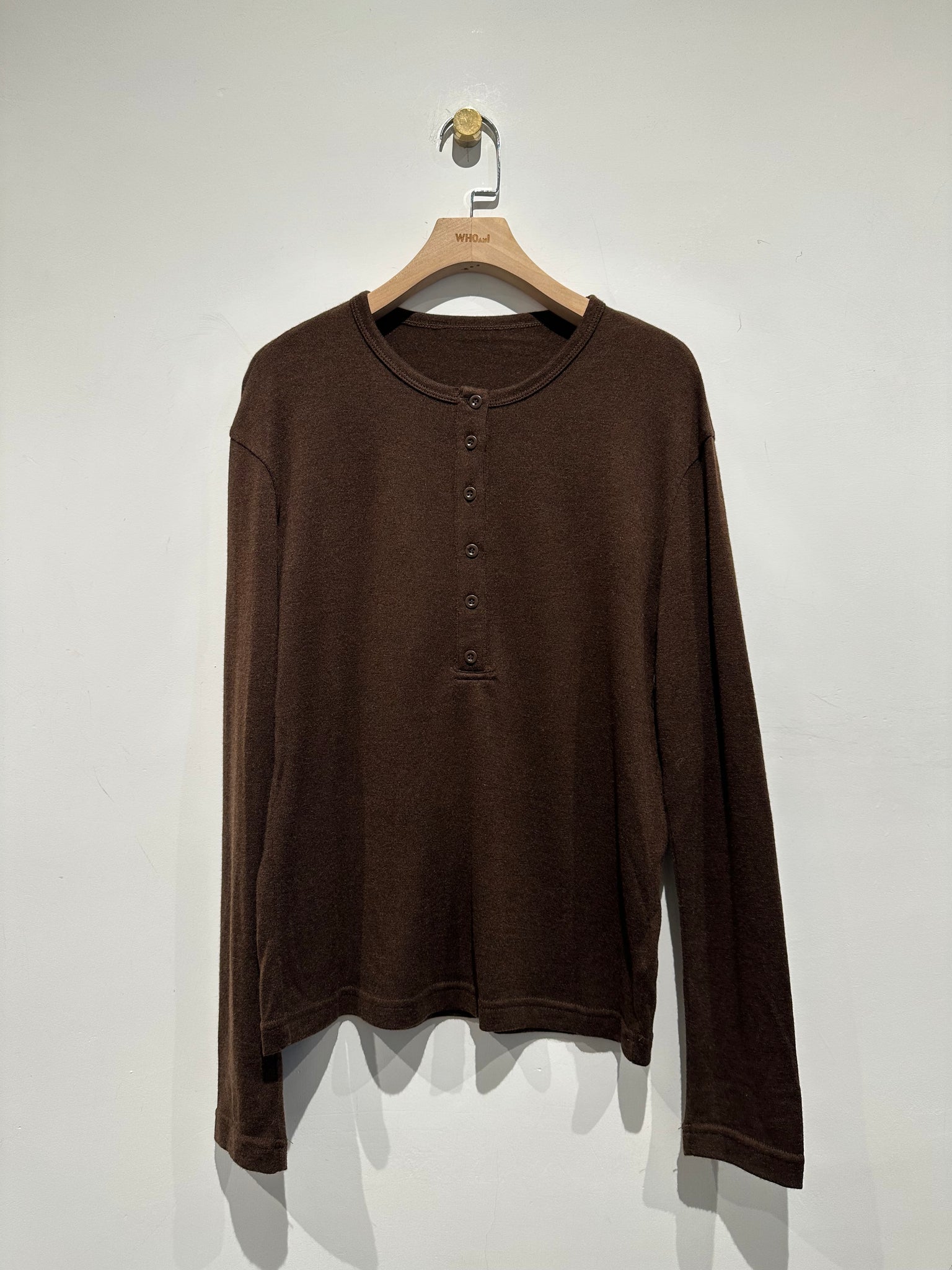 Wool Blended Button Tee (加購$198)