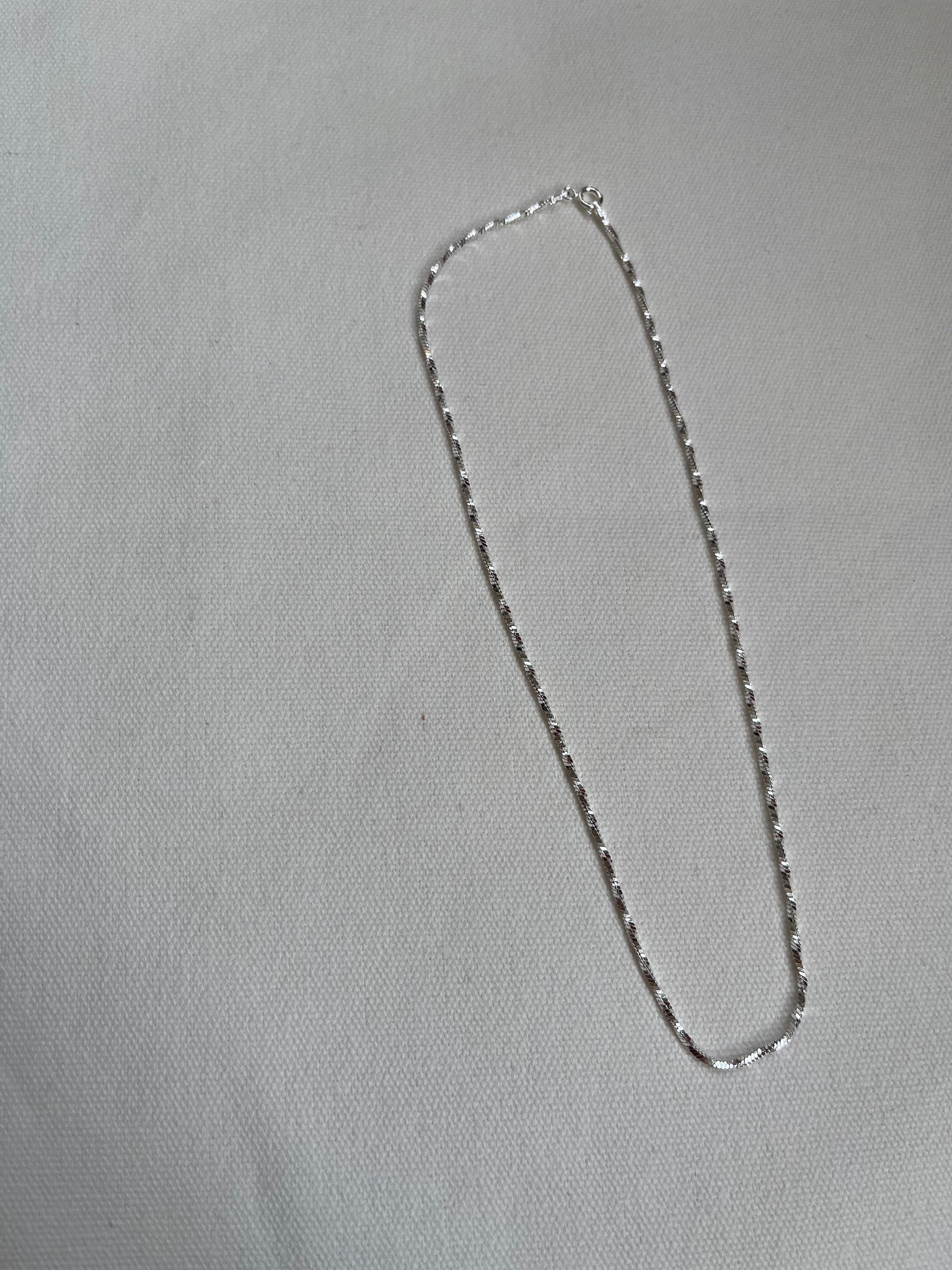 925 Silver Twisted Snake Necklace