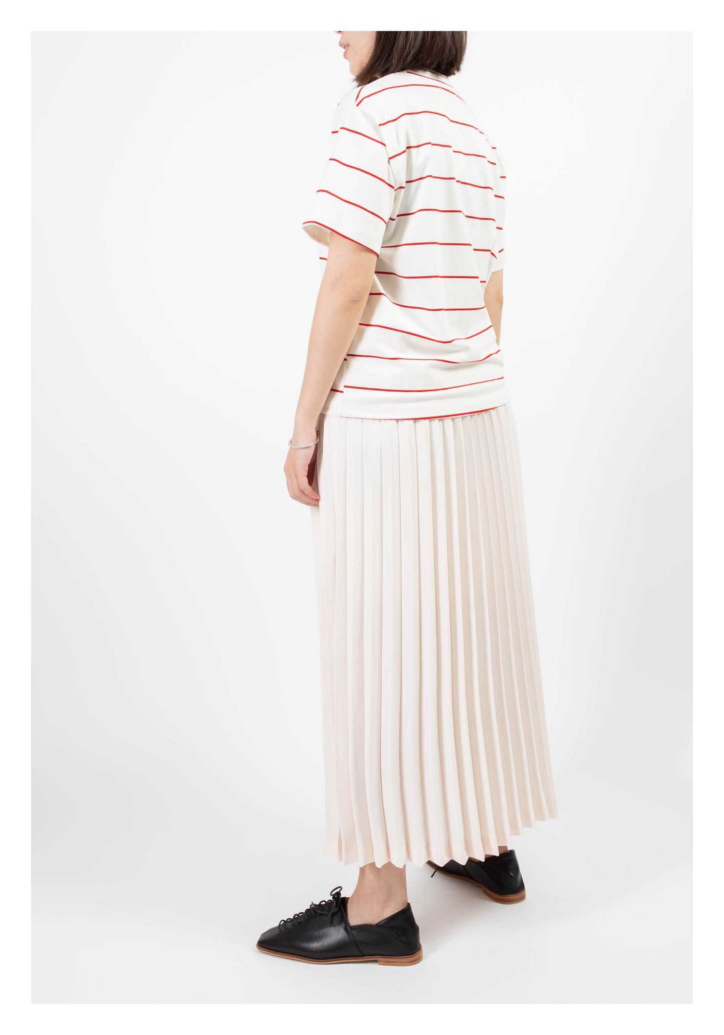 Essential Drape Pleated Skirt Ivory - whoami