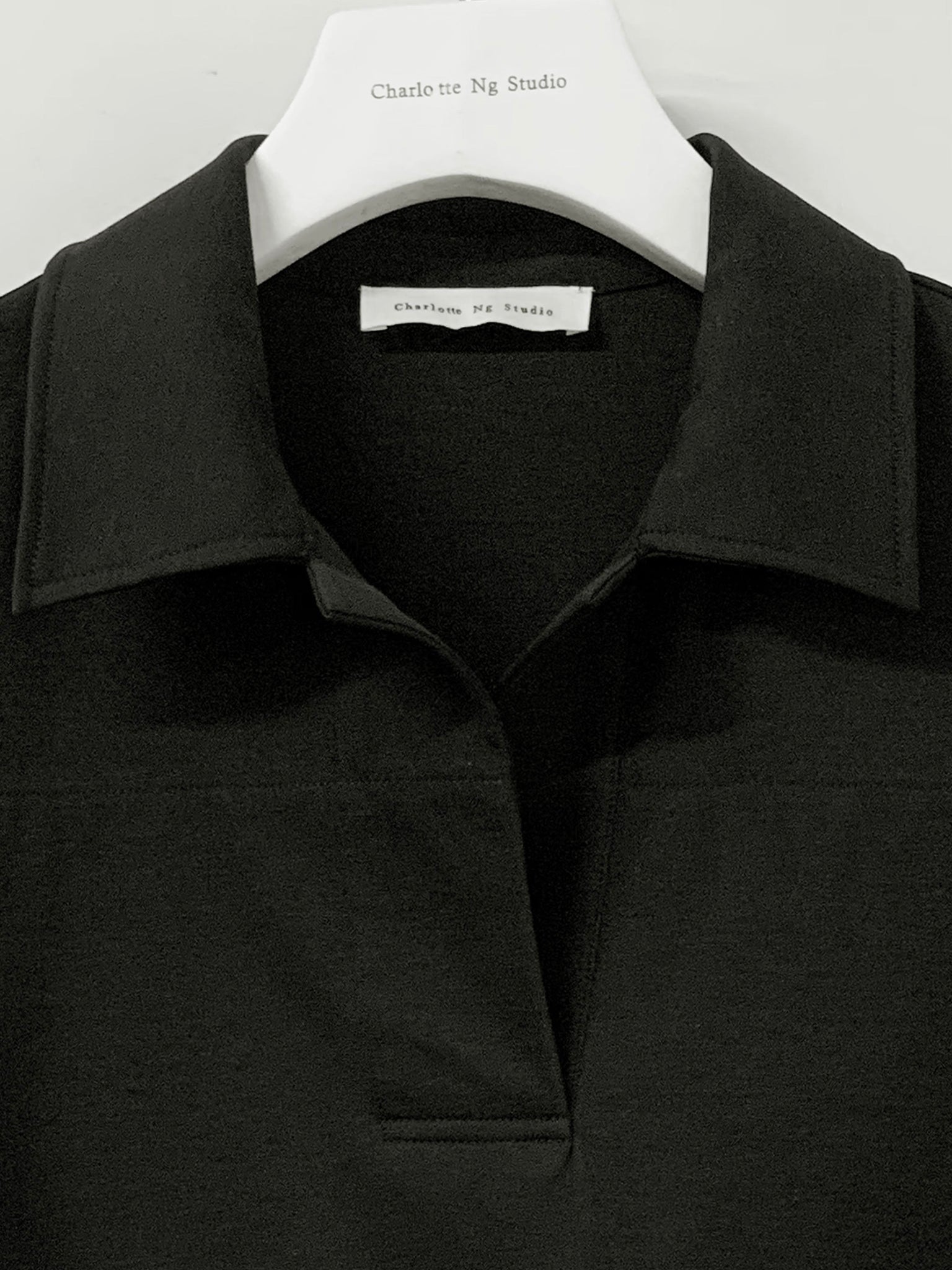 Layers Cut Polo Black