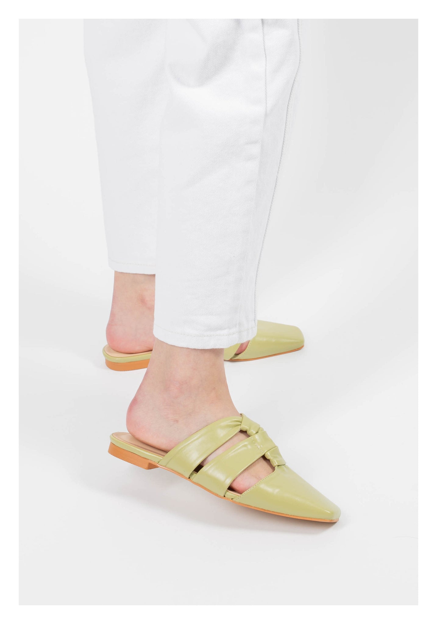 Knot On Knot Mules Avocado - whoami
