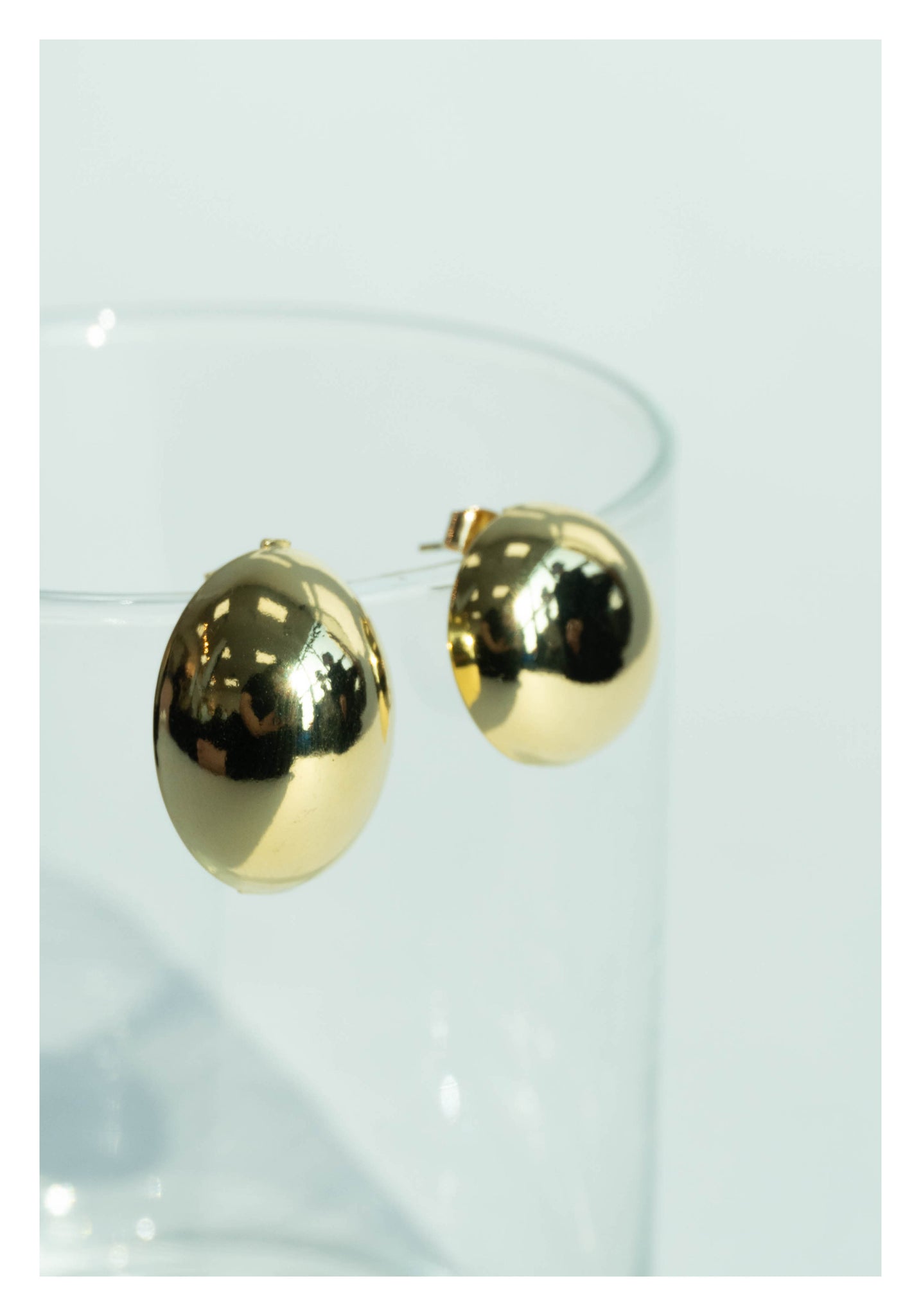 Oval And Circle Modern Earrings Gold - whoami