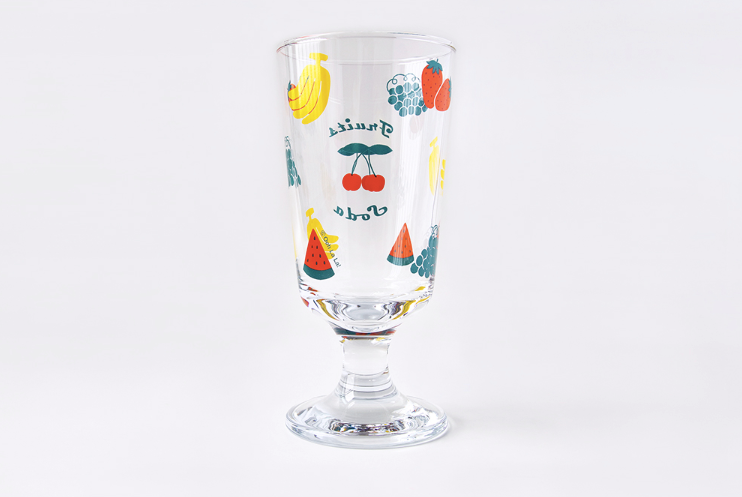 Glass Cup Large Fruits Soda - whoami