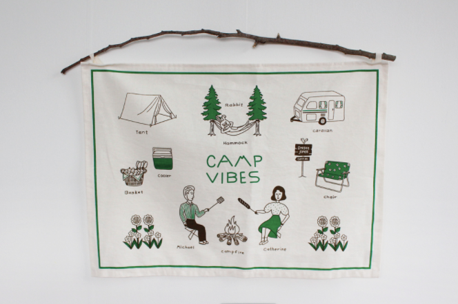 Fabric poster_Camp Vibes - whoami