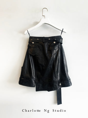 Just Balanced Leather Skirt