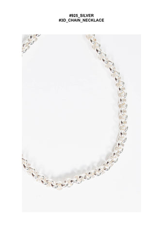 925 Silver 3D Chain Necklace