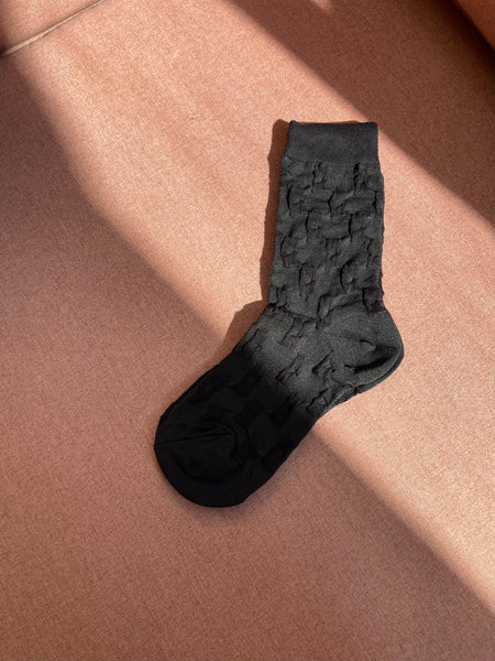 Daily Embossed Socks Black