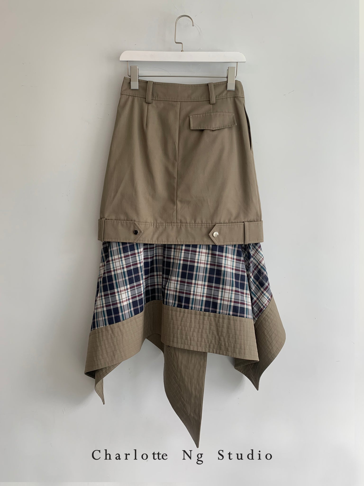 Feel So Good Peplum Skirt Khaki