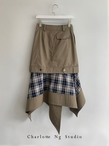 Feel So Good Peplum Skirt Khaki