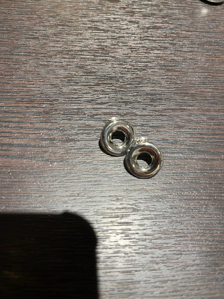 925 Silver Flat Donut Earrings
