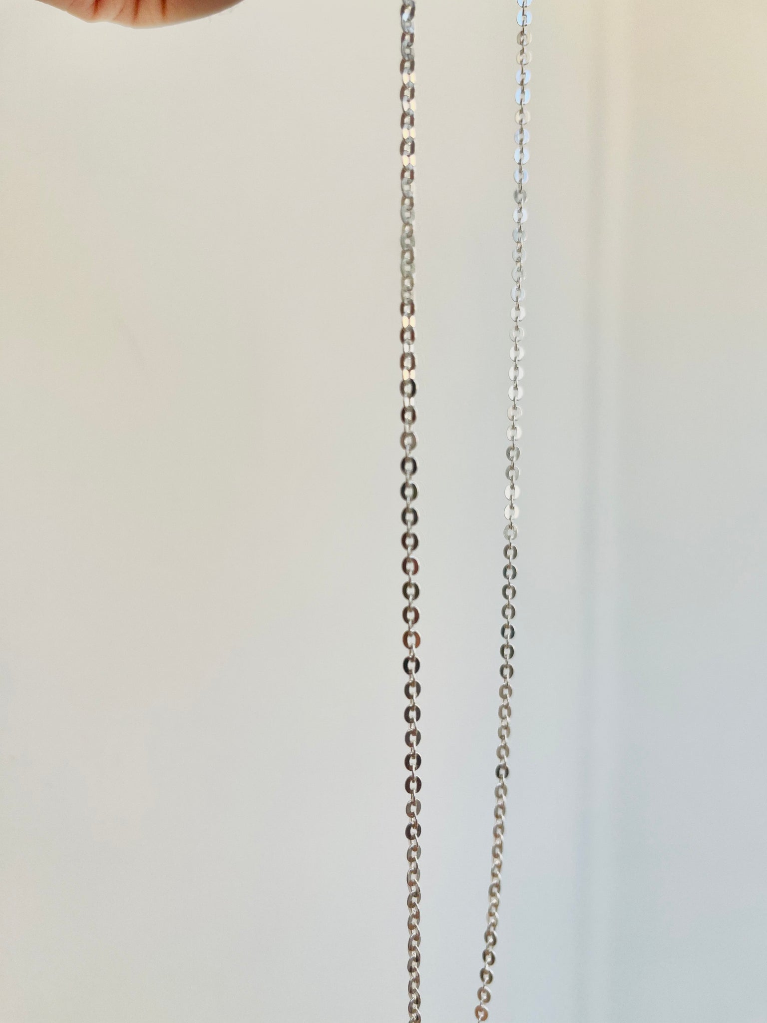 925 Silver Circle Flip Long Necklace