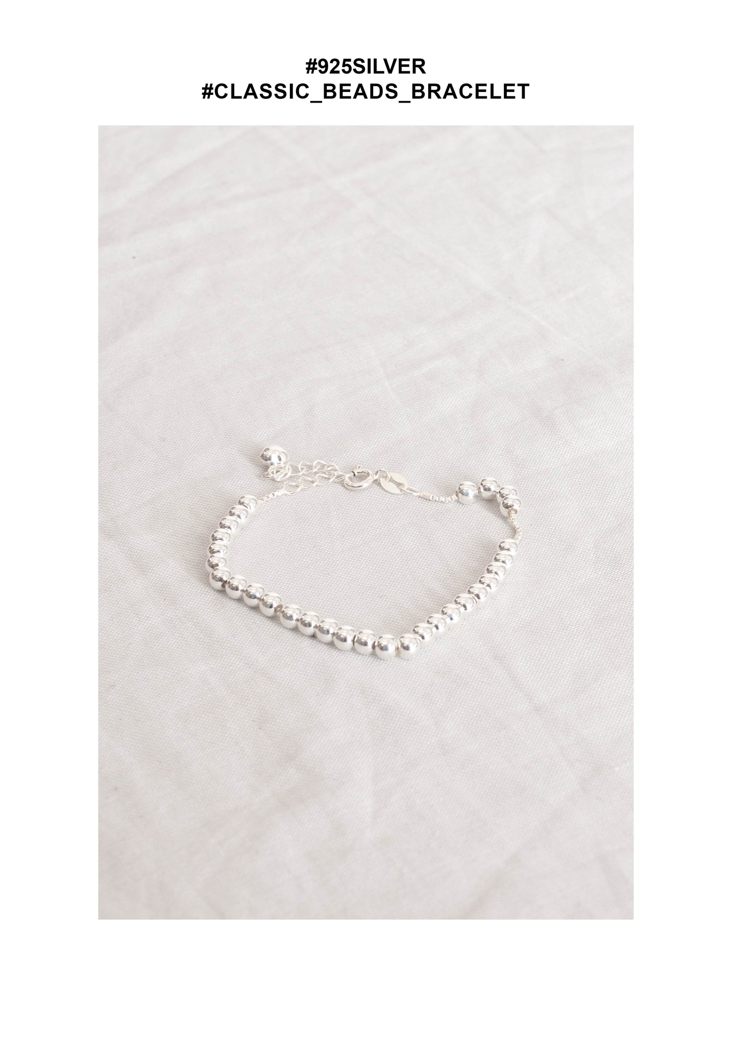 925 Silver Classic Beads Bracelet - whoami
