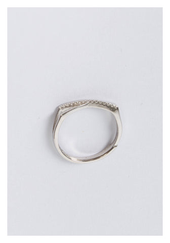 925 Silver Single Sparkle Cross Ring