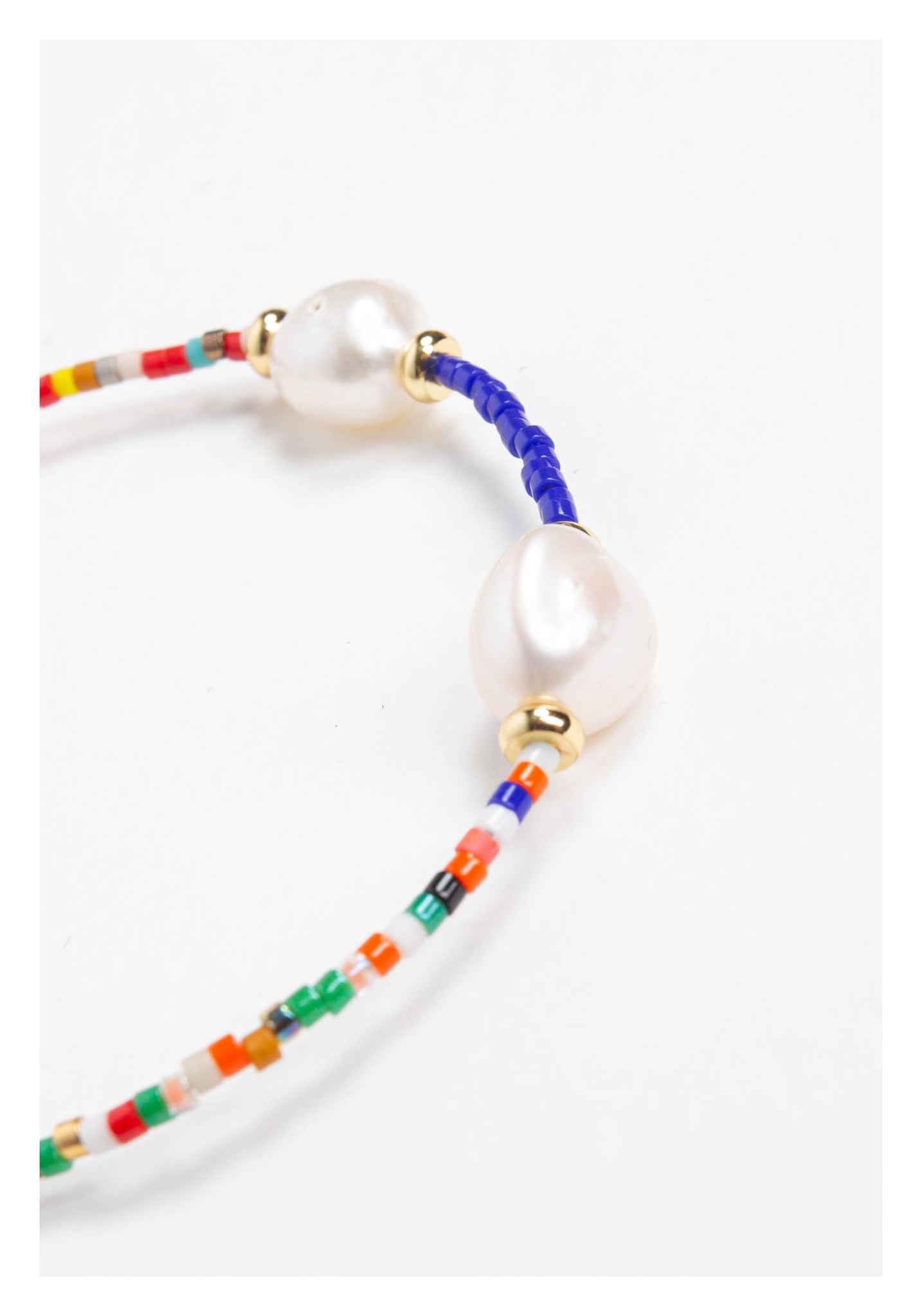 Two Ways Colouful Beads Pearl Bracelet