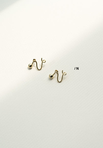 Alphabet Earrings N - whoami