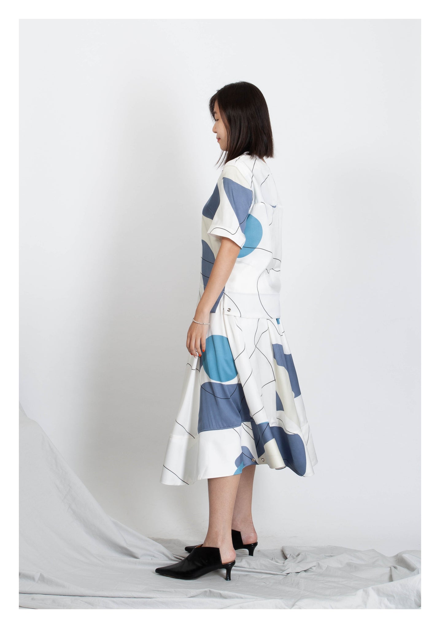 Artwork Maxi Skirt Blue - whoami