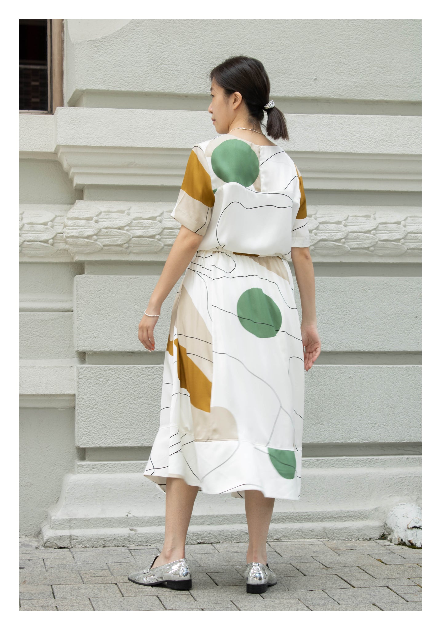Artwork Maxi Skirt Green - whoami