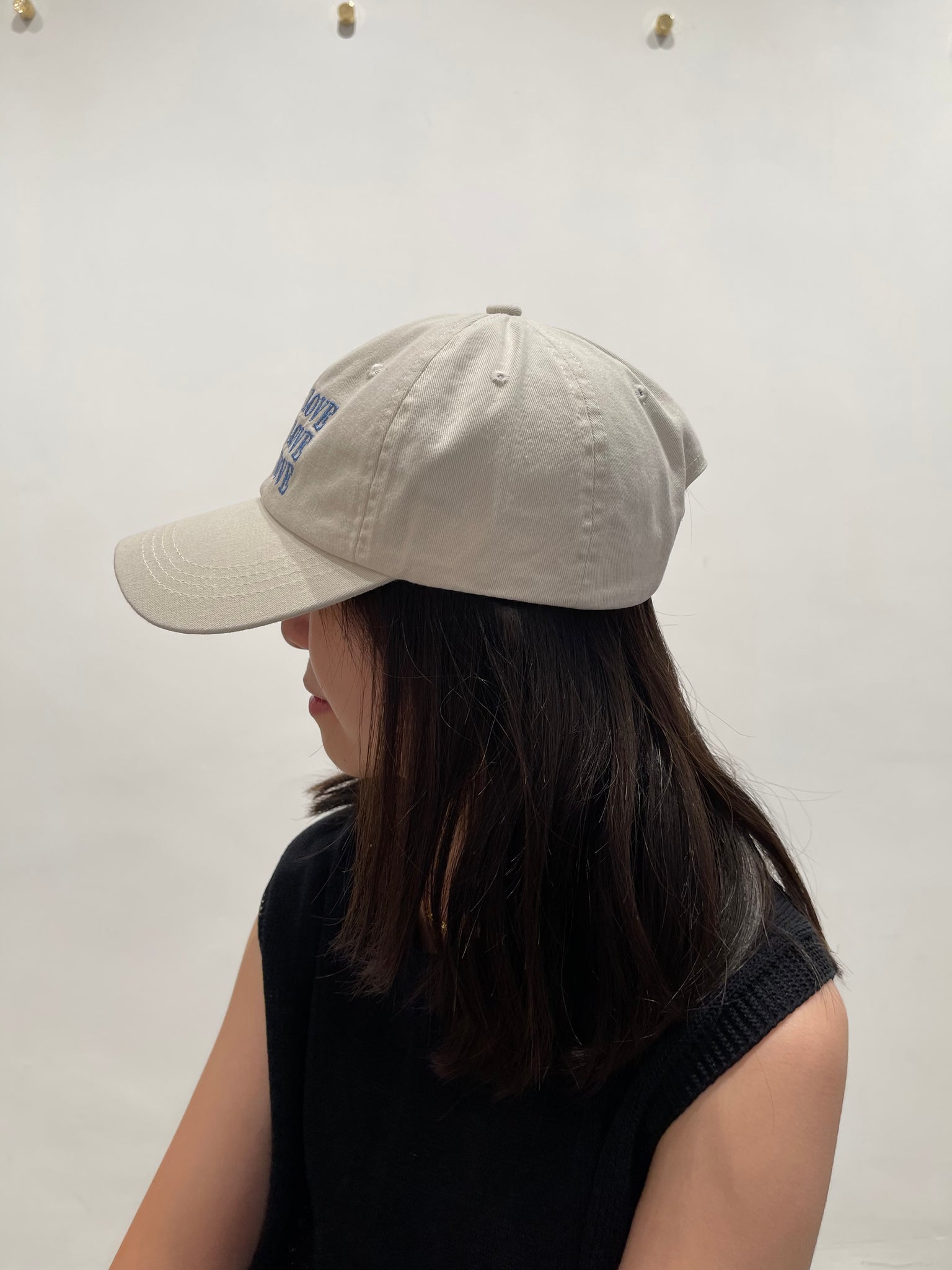 Love Is Love Washed Cap Ivory