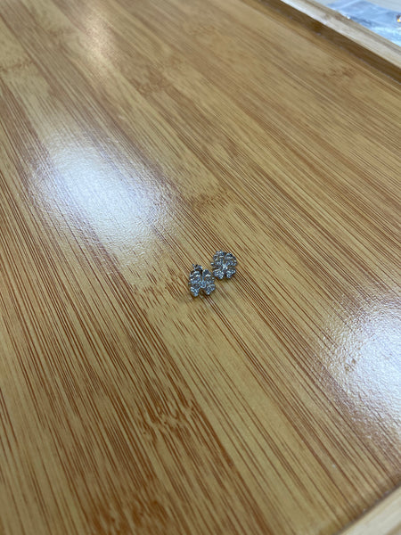 925 Silver Double Layer Sparkle Clove Earrings