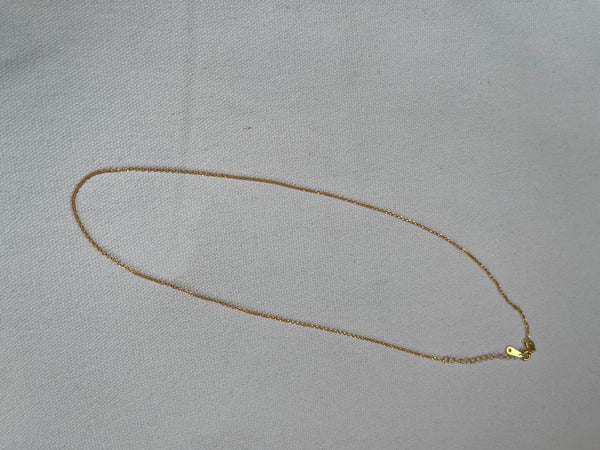 925 Silver Classic Matching Short Necklace Gold