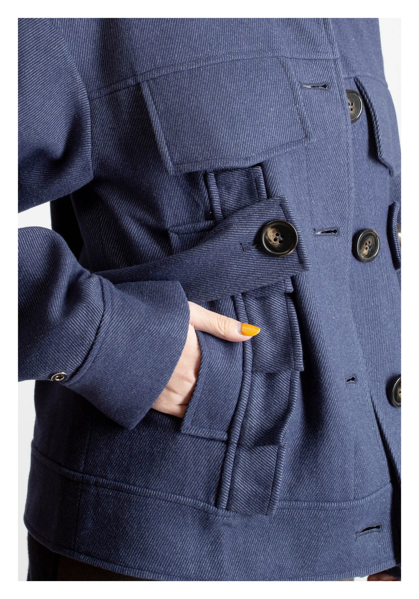 Blocking Belts Jacket Blue - whoami