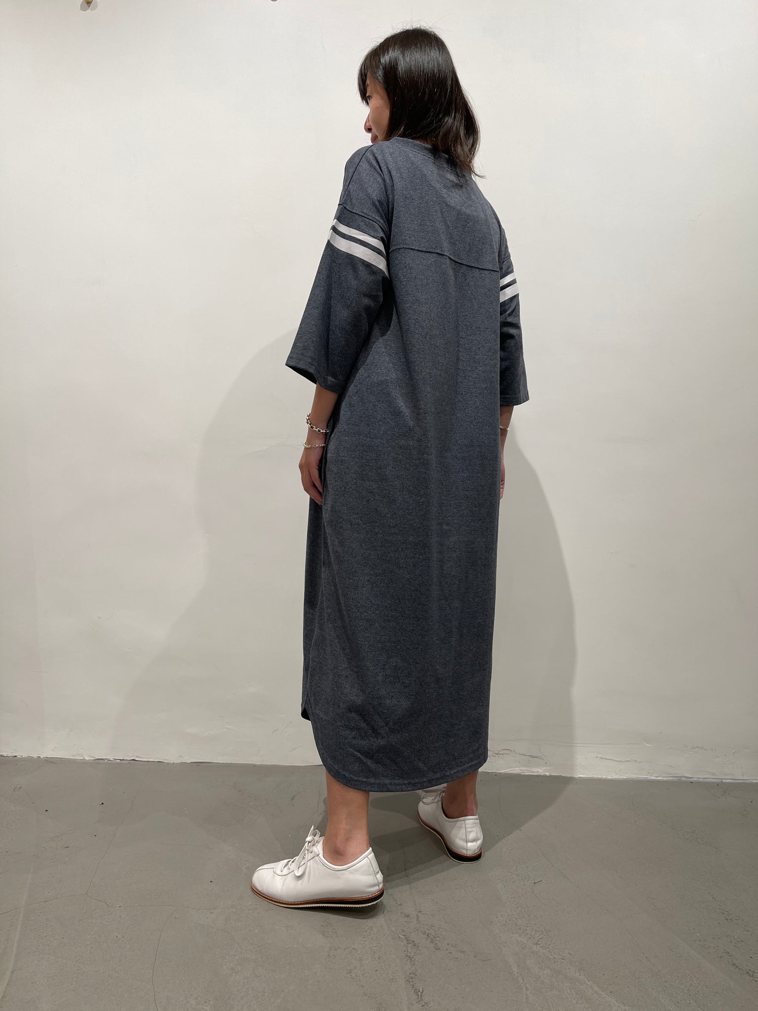 Sporty Causal Dress Charcoal