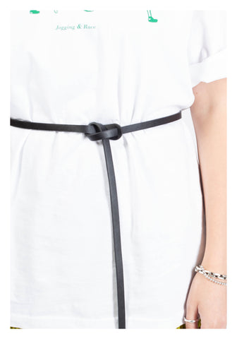 Essential Adjustable Thin Long Belt Black