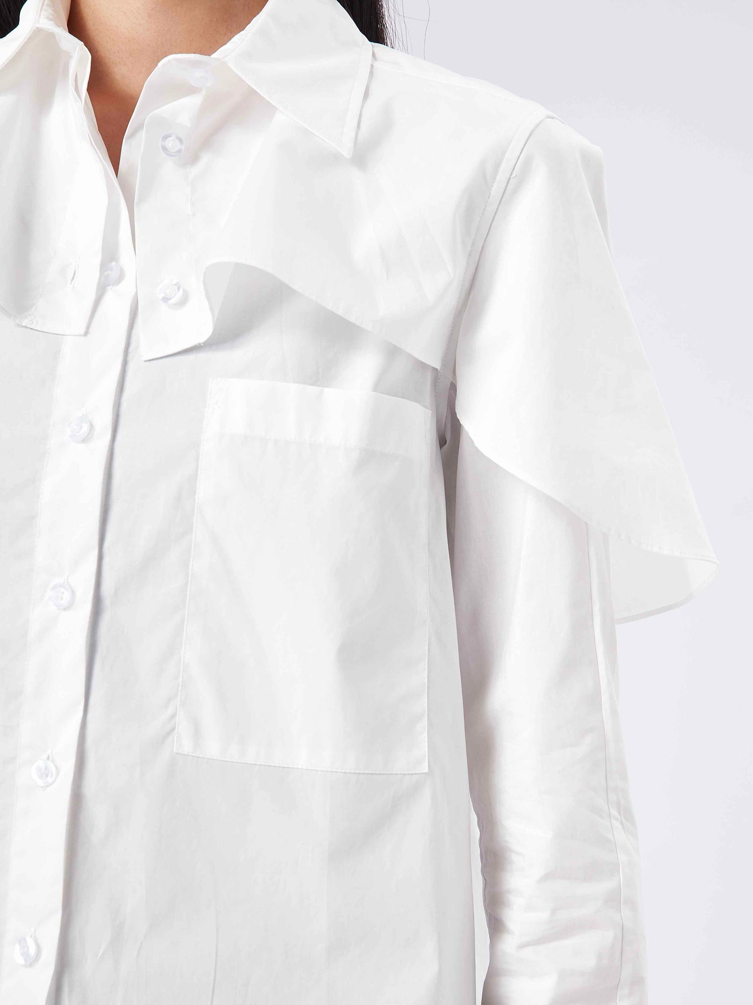 Layers Ruffle Shirt White