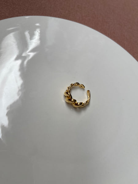 925 Silver Twisty Open Ring Gold