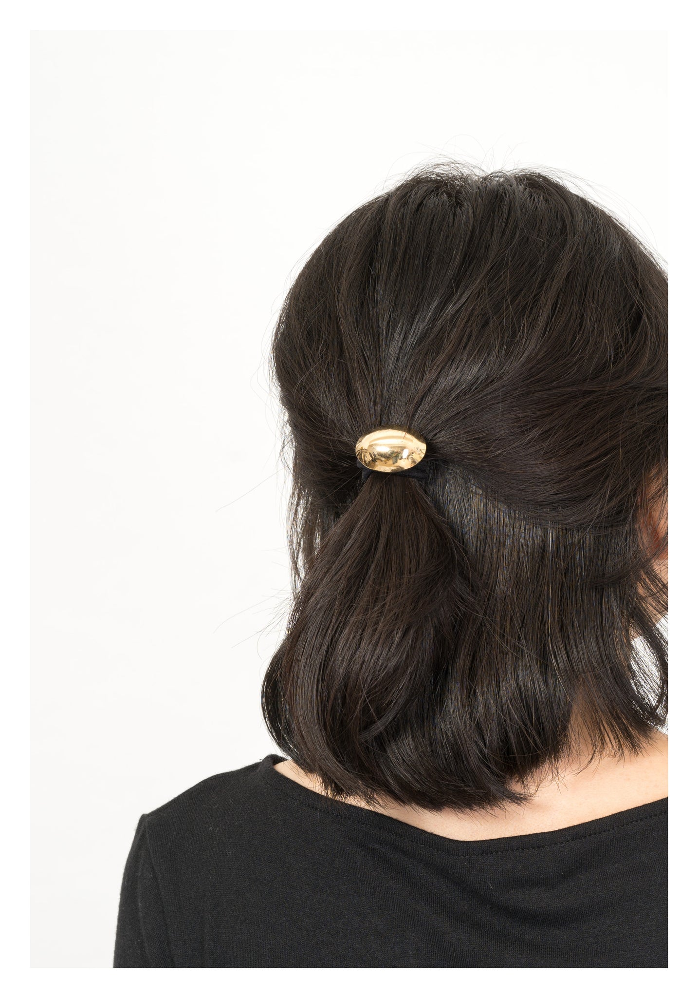 Half Round Ellipse Hairband Gold - whoami
