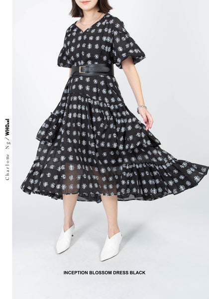 INCEPTION Blossom Dress Black