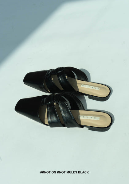 Knot On Knot Mules Black - whoami