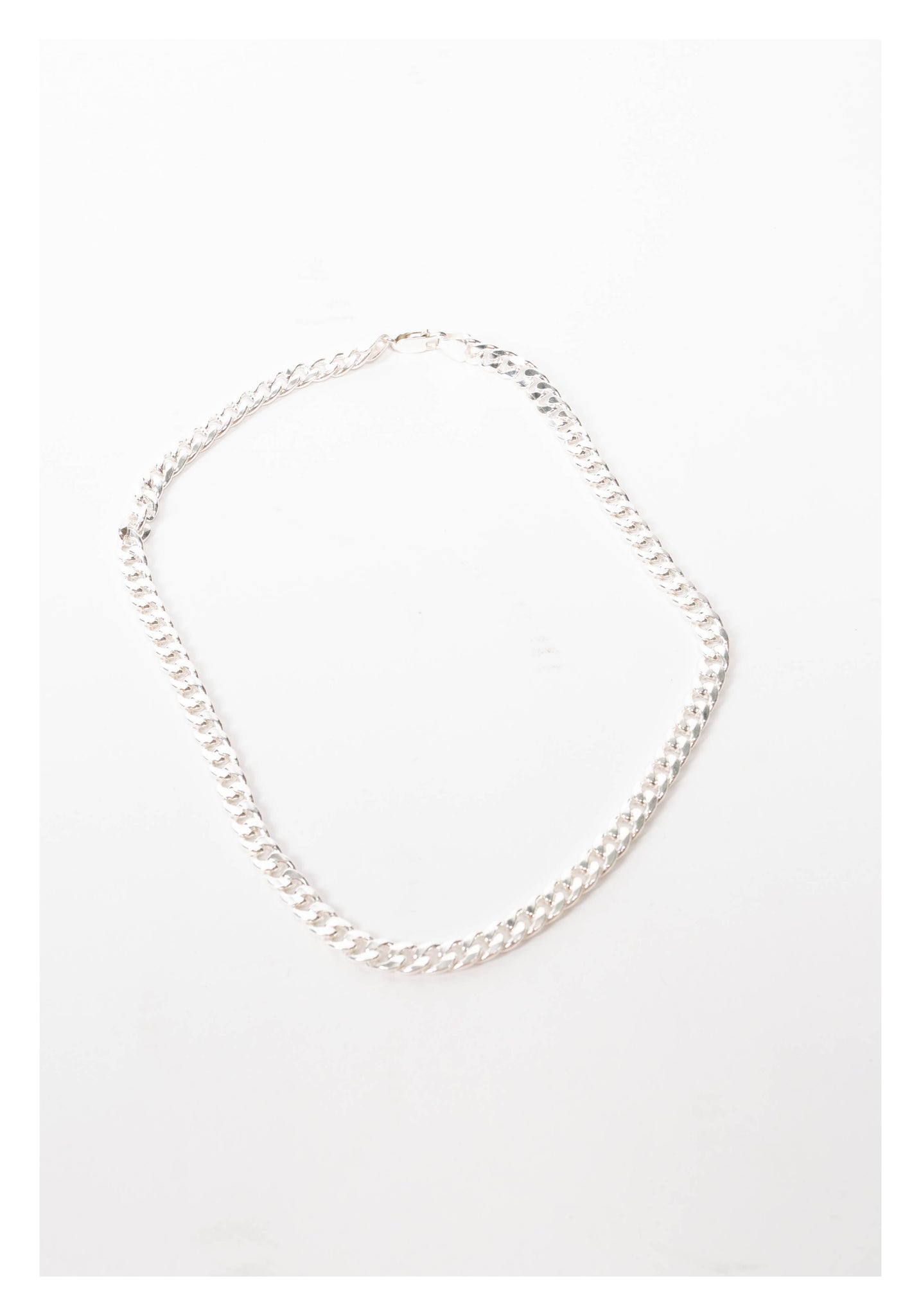 925 Silver Classic Thick Chain Long Necklace