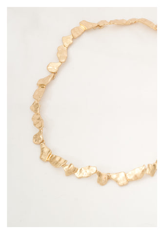 Metal Flakes Necklace Gold - whoami