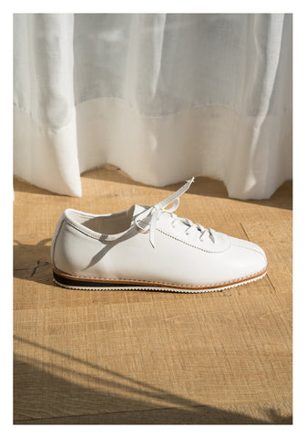 Modern Faux Leather Sneaker White - whoami