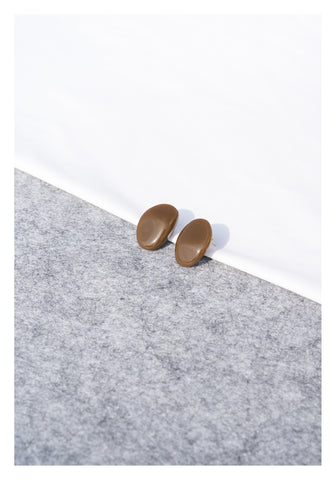 Resin Stone Earrings Caramel - whoami