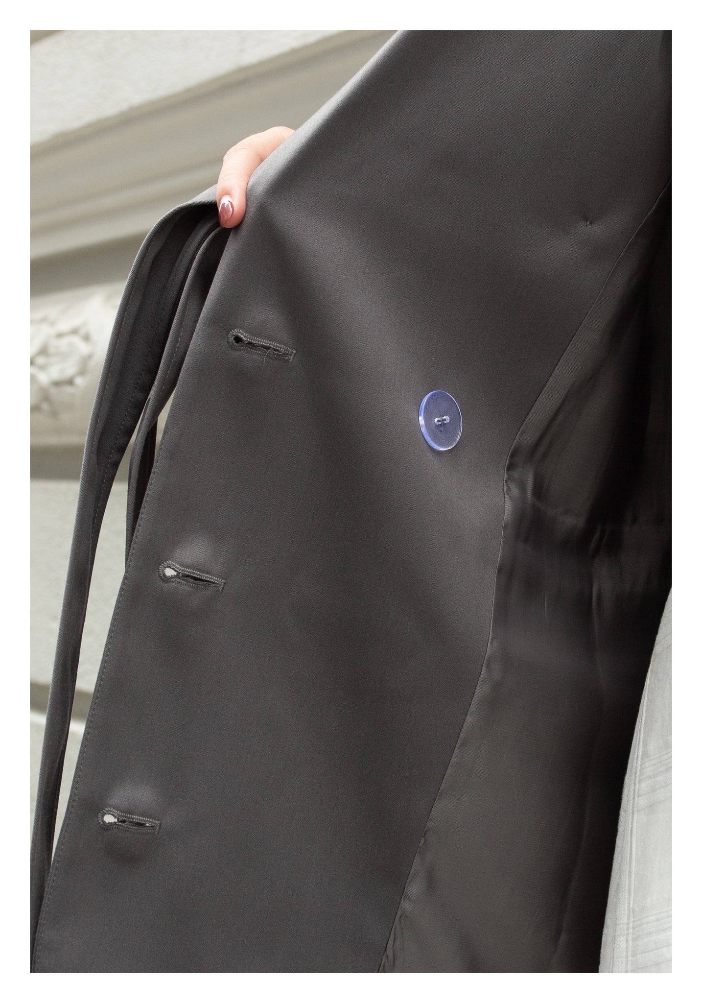Removable Belt Tailor Vest Jacket Grey - whoami