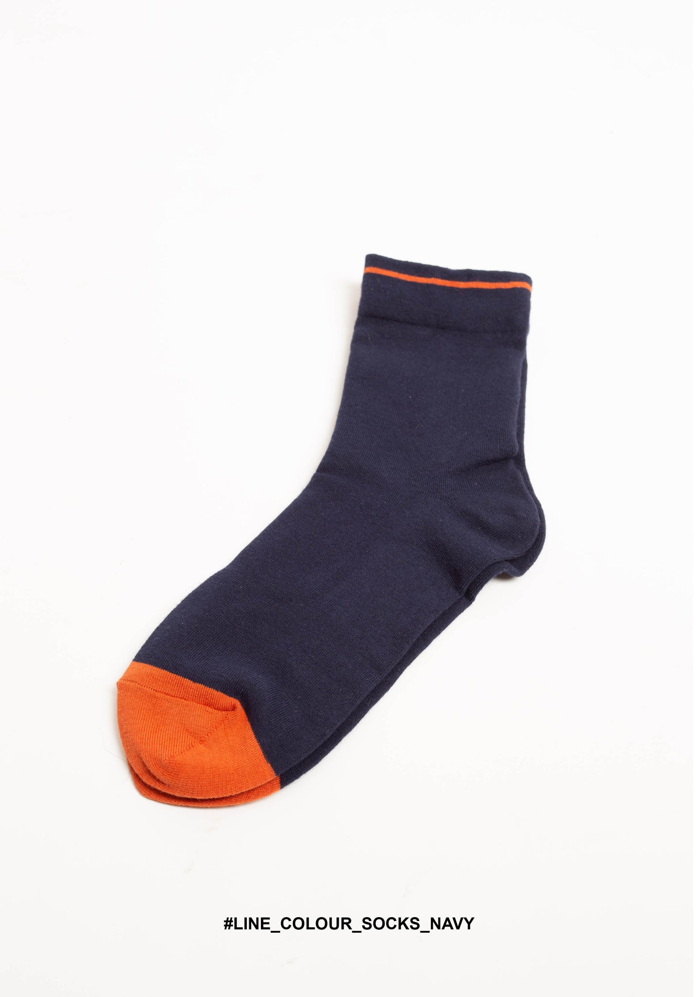 Line Colour Socks Navy - whoami