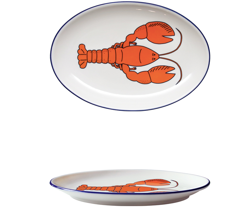 Oval Plate Lobster Large - whoami