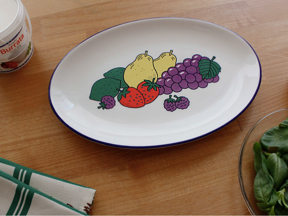 Oval Plate Happy Fruit - whoami