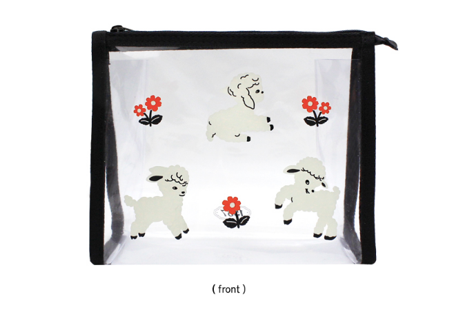 Jelly Clear Pouch Vintage Lamb Large - whoami