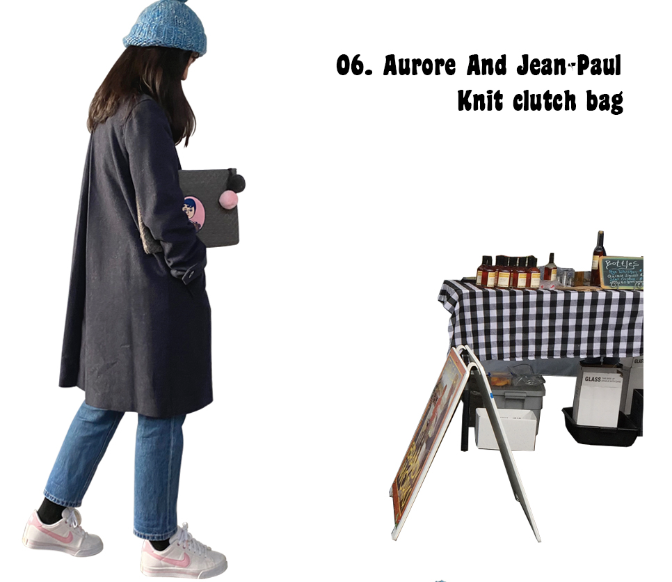 Knit Pompom Clutch Bag ver.2  Aurore And Jean Paul - whoami
