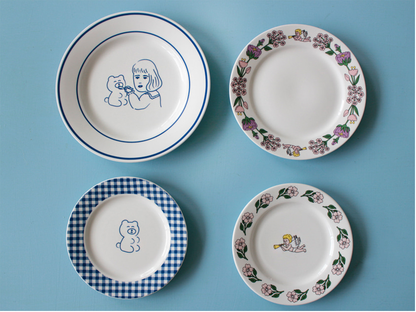 Teddy & Lucy Plate Gingham