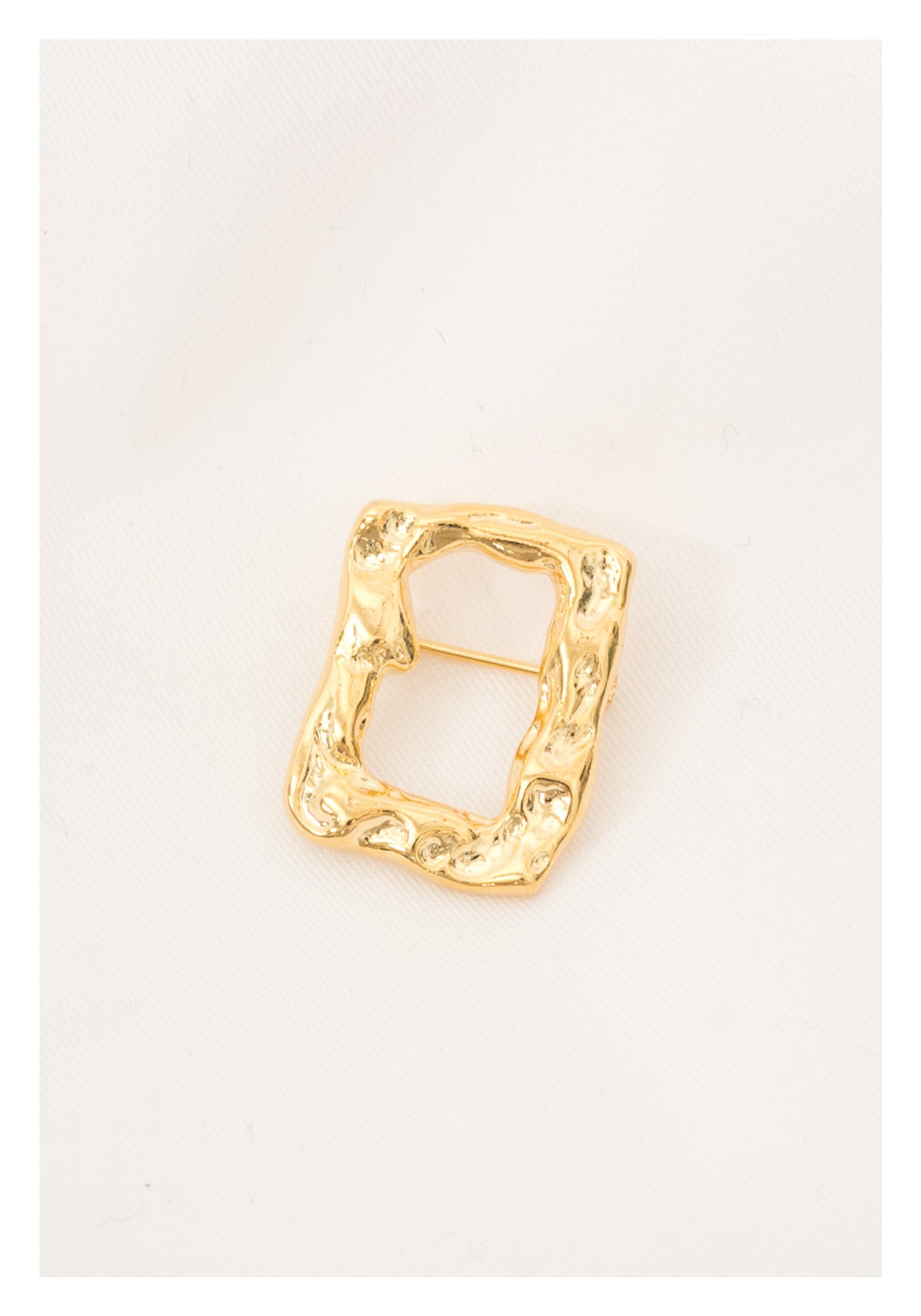 Texture Rectangle Frame Brooch - whoami
