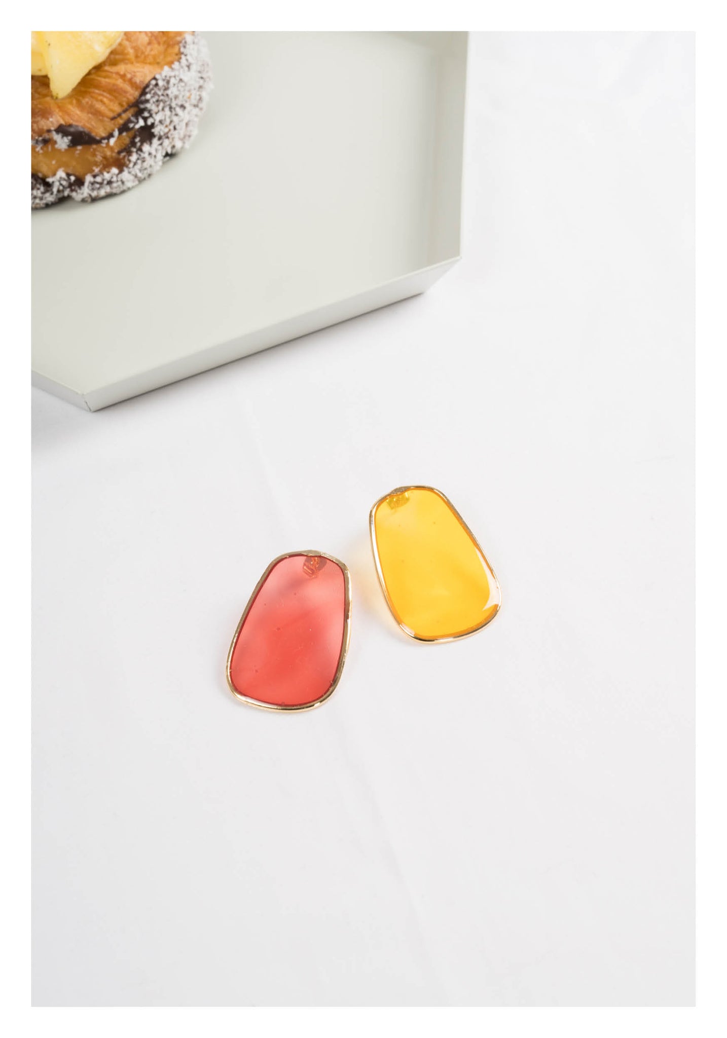 Transparent Resin Earrings Large - whoami