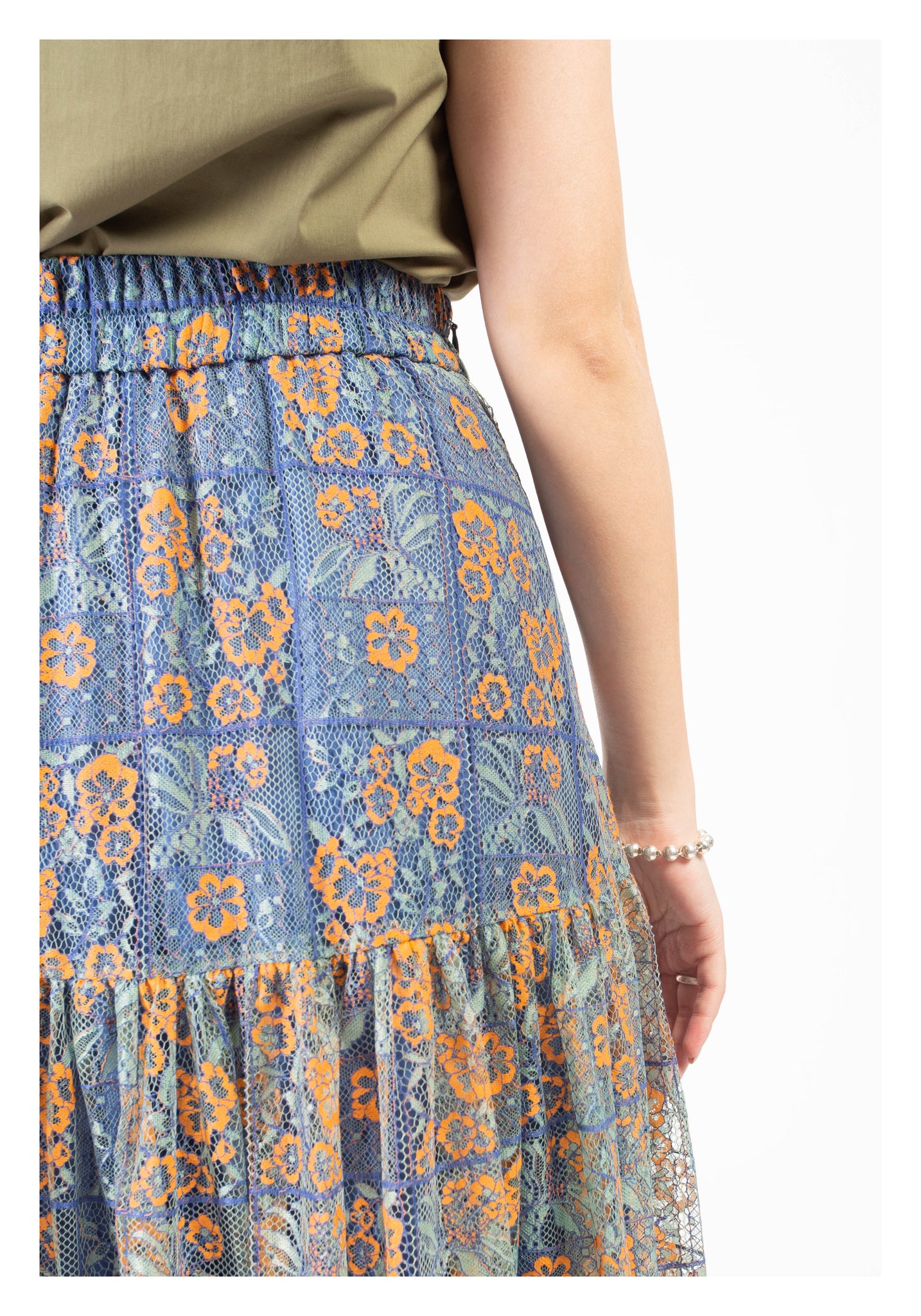 Unique Lace Daily Skirt Navy