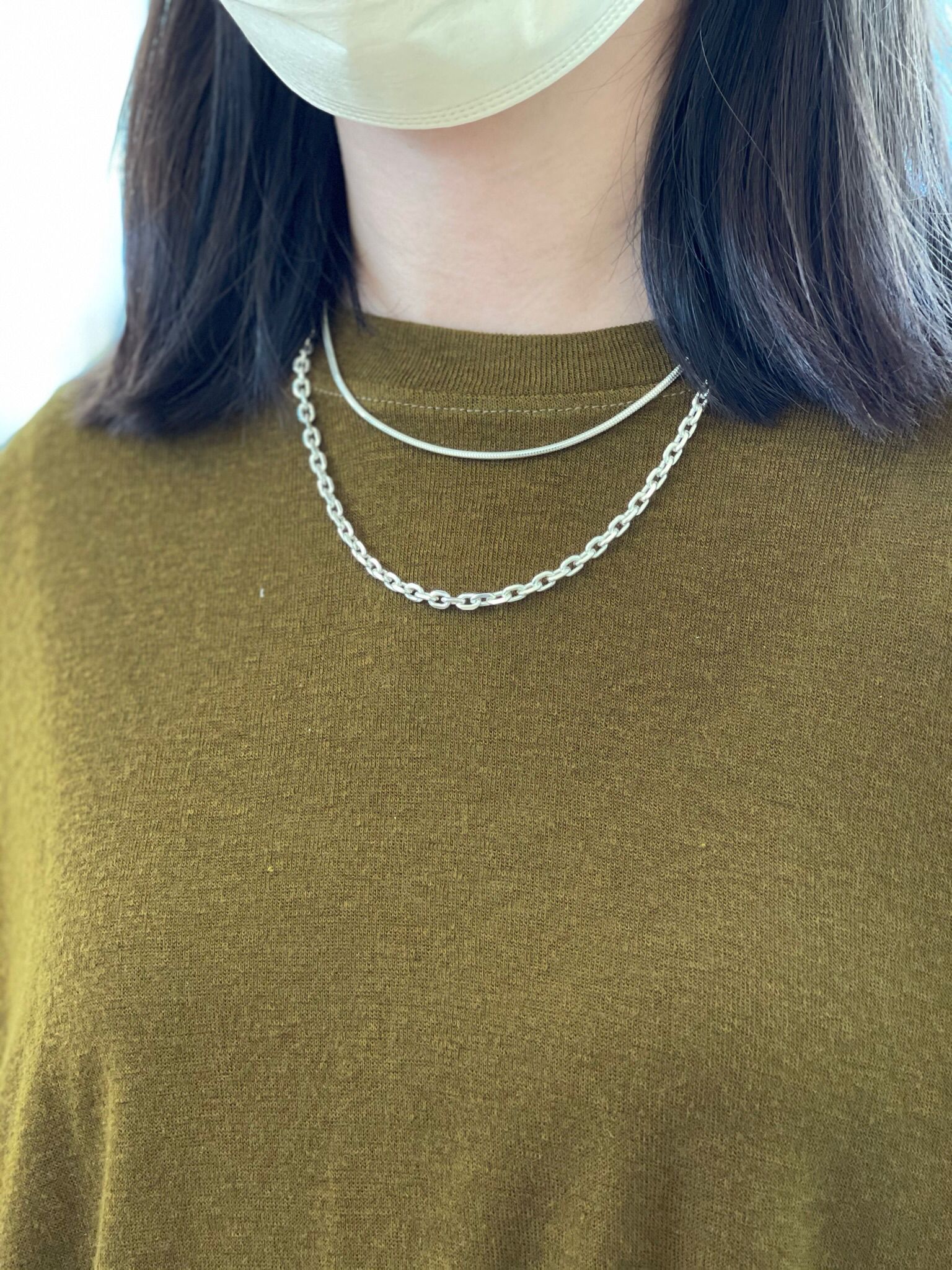 925 Silver Daily Angle Buckle Necklace
