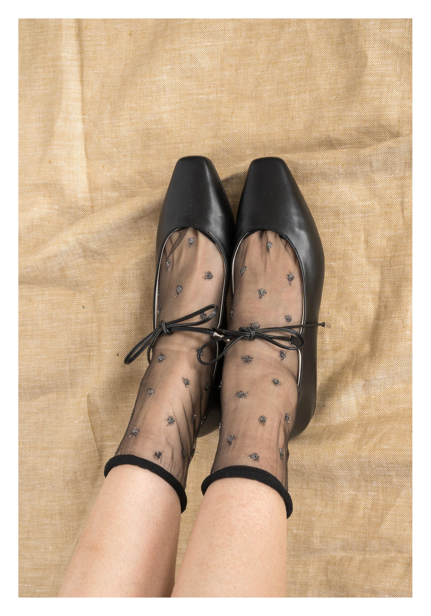 Dot See Through Socks Silver - whoami